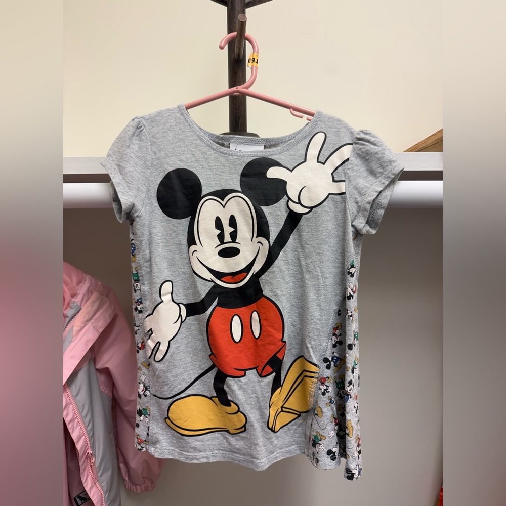 Disney Mickey Mouse Gray Kids T-Shirt
